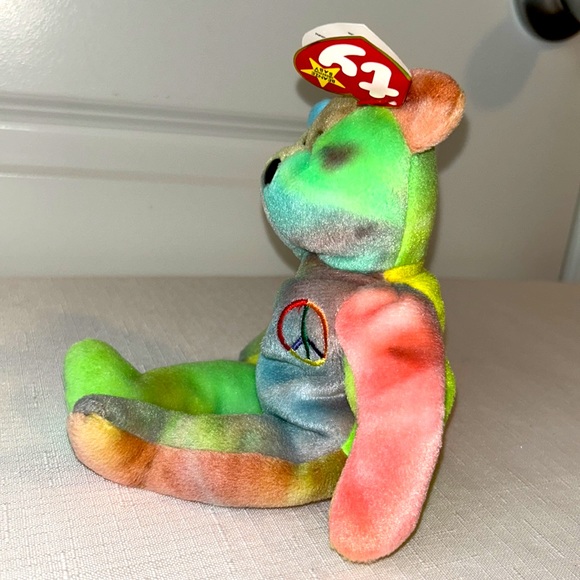 Peace Bear Beanie Baby - Picture 2 of 9